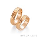 Eheringe Rotgold mit Brillant