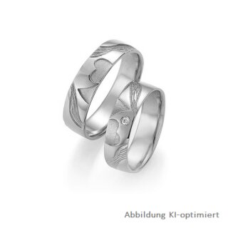 Eheringe Weißgold mit Brillant