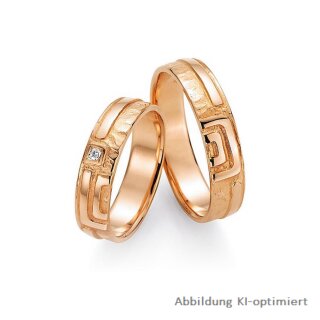 Eheringe Rotgold mit Brillant