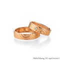 Eheringe Rotgold mit Brillant
