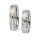 Eheringe Stahl mit Rotgold und Brillant