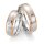 Eheringe mehrfarbig Stahl mit Rotgold und Brillant