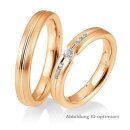 Eheringe Rotgold mit Brillant