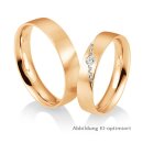 Eheringe Rotgold mit Brillant