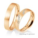 Eheringe Rotgold mit Brillant