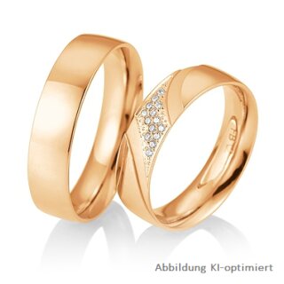 Eheringe Rotgold mit Brillant