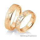 Eheringe Rotgold mit Brillant