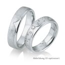 Eheringe Palladium mit Brillant