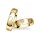 Eheringe einfarbig Gelbgold mit Brillant