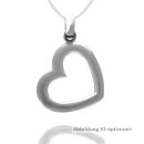 Herzanhänger, 925 Sterling-Silber mattiert - Lovely...