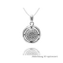 Silverglam Anhänger mit Zirkoniahalbkugel, 925...