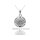 Silverglam Anhänger mit Zirkoniahalbkugel, 925 Sterling-Silber