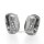 Creolen mit Zirkonia, Titan, mattiert/poliert 15x7mm