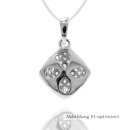 Silverglam - Kissenförmiger Anhänger mit Zirkonia, 925 Silber