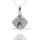 Silverglam - Kissenförmiger Anhänger mit Zirkonia, 925 Silber