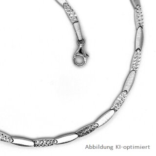 Collier mit Brillantschliff, 925 Sterling Silber 5mm 45cm