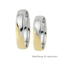 Trauringe Gelbgold/Weißgold mit  Brillanten