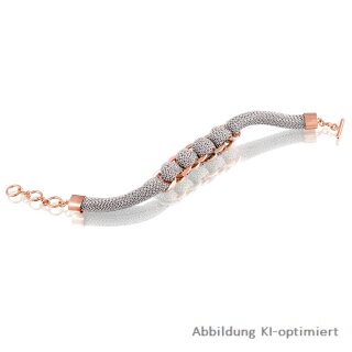 Adami & Martucci Armband Mesh bicolor Silber/rosé B6M51TSP