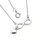 Halskette Collier mit Herz und Infinity Zeichen, 925 Silber 42+3cm
