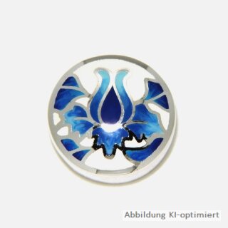 Anhänger Gleiter mit Emaille blau/weiß 925 Sterling Silber rhodiniert