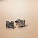 Silverglam Ohrstecker quadratisch mit Zirkonia, 925...
