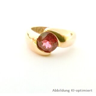 Damenring mit behandeltem Topas, 375 Roségold, Ringweite 50