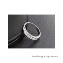 dj - Ring mit Zirkonia hochwertig rhodiniert