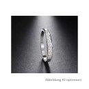 dj - Ring mit Zirkonia hochwertig rhodiniert