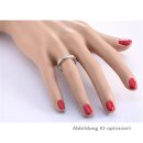 dj - Ring mit Zirkonia hochwertig rhodiniert