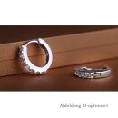 dj - Kleine Creolen silberfarben mit Zirkonia 1,3cm Durchmesser