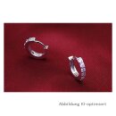 dj - Kleine Creolen silberfarben mit Zirkonia 1,3cm Durchmesser