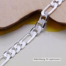 dj - Silberf. Figaroarmband  poliert 19cm 925 Sterling-Silber plat.