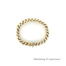 Armband Doppelpanzer echt Gold 585 halbmassiv Länge 19cm
