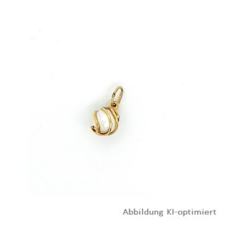 Perlchic - Perlanhänger Anhänger Perle, 14kt Gold 585