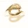 Schlangenring 585 Gold 14kt, poliert mit Brillantschliff, Ringweite 54