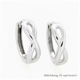 Creolen Infiniy Silber 925 poliert rhodiniert - Lovely Hearts