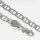Stegpanzerkette mit Brillantschliff Silber 925 rhodiniert