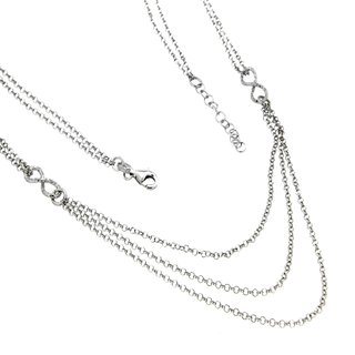 Collier Infinity mit Brillantschliff Silber 925 rhodiniert Länge 43+3cm - Lovely Hearts