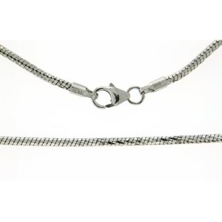 Collier Schlangenkette diamantiert 925 Silber poliert rhodiniert