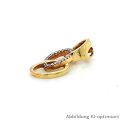 Anhänger f. Kette 3 Ovale mit Zirkonia Gold 333