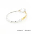 Anhänger zweifarbig gelb/weiß mit Zirkonia Gold 333