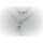 PERLCHIC Collier Halskette "Zweig" Silber mit Zirkonia und Perle