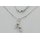PERLCHIC Collier Halskette "Zweig" Silber mit Zirkonia und Perle
