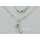 PERLCHIC Collier Halskette "Zweig" Silber mit Zirkonia und Perle