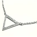 SILVERGLAM Collier Halskette Dreieck Silber mit Zirkonia...
