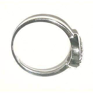 Ring Silberring mit blattförmigem Oberteil Silber 925 Zirkonia