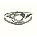 Ring Silberring mit geschwungenem Oberteil Silber 925 Zirkonia