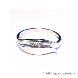 Ring Silber 925 Glanz/Mattierung mit Zirkonia