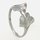 Ring, Silber 925/- rhodiniert, "Ginkgo", Breite ca.12mm, poliert, gegossen.