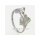 Ring, Silber 925/- rhodiniert, "Ginkgo", Breite ca.12mm, poliert, gegossen.